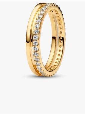 Pandora 14k gold plated Double Band Ring